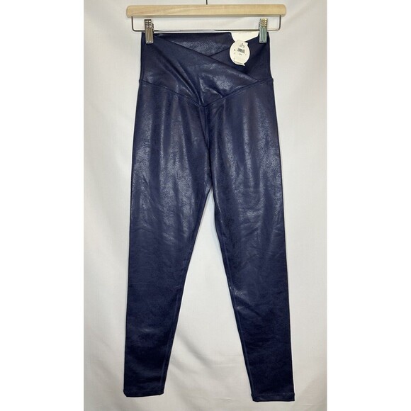 OFFLINE BY AERIE Crossover High‎ Waisted Blue Crackle Leggings MEDIUM NWT - Picture 3 of 14